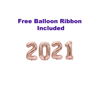 New Years Eve Party Decorations 2021, Rose Gold Balloons