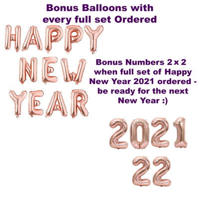 New Years Eve Party Decorations 2021, Rose Gold Balloons