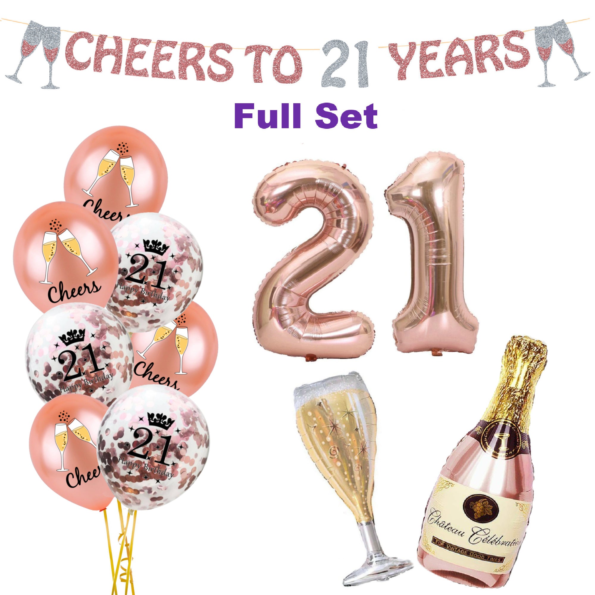 21st Birthday Party - Decorations, Tableware & Balloons! | Party Packs