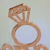 Rhinestone ENGAGED Cake Topper - Rose Gold / Gold / Silver - Engagement Ring
