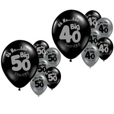 40th 50th Birthday Decorations, Oh No the Big 40 & 50 Balloons