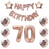 Rose Gold 18th 21st 30th 40th 50th 60th Birthday Decorations, Balloons Banner