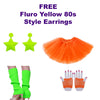 80s Tutu and Leg Warmers Costumes, Gloves and Free Earrings