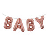 Rose Gold Baby Balloons Banner, Rose Gold Baby Shower Decorations