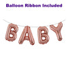 Rose Gold Baby Balloons Banner, Rose Gold Baby Shower Decorations