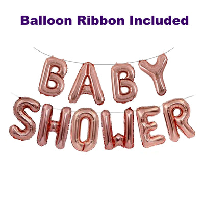 Rose Gold Baby Shower Balloons Banner