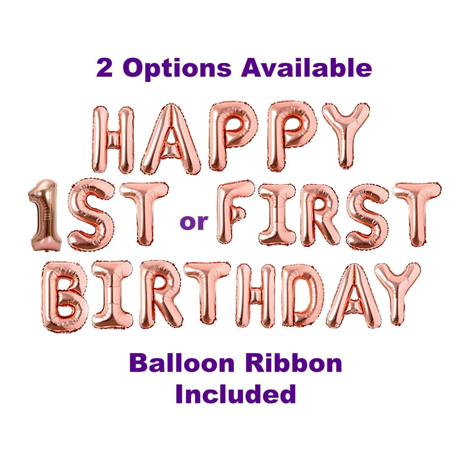 Happy First Birthday Balloons