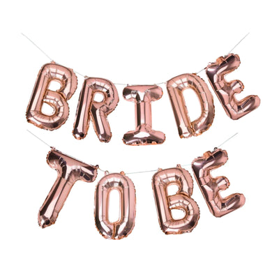 Bride to be Balloons Banner, Rose Gold Bridal Shower Decorations