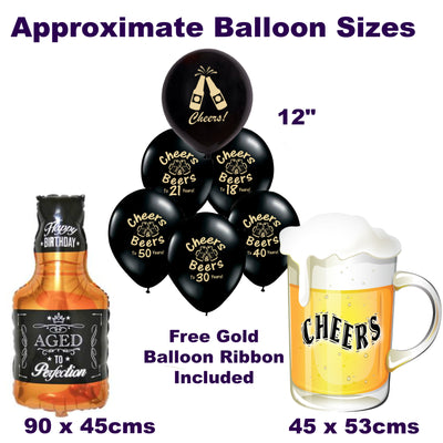 18th, 21st, 30th, 40th, 50th Birthday Decorations, Anniversary Balloons