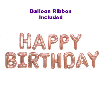 Rose Gold 1st Birthday Balloons