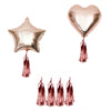 Rose Gold Heart & Star Balloons, Engagement Party, Wedding Balloons