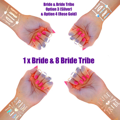 Bride and Bride Tribe Tattoos, Hen Party Accessories
