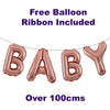 Rose Gold Baby Shower Balloons, Jumbo Size