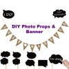Wedding Photo Booth Props | Just Married Banner Bunting Boho Wedding Decorations
