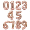 Rose Gold Letter Balloons & Number Balloons