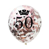 18th 21st 30th 40th 50th 60th 70th Rose Gold Birthday Decorations, Confetti Balloons