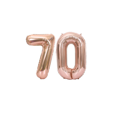 Giant Rose Gold Birthday Decorations or Anniversary Balloons - 21st 18th 30th 40th 50th