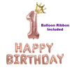 Rose Gold 1st Birthday Balloons