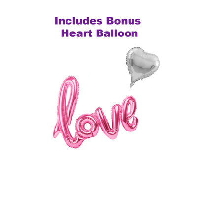 Pink Love Balloons - Bridal Shower Decorations, Girl Baby Shower Balloons