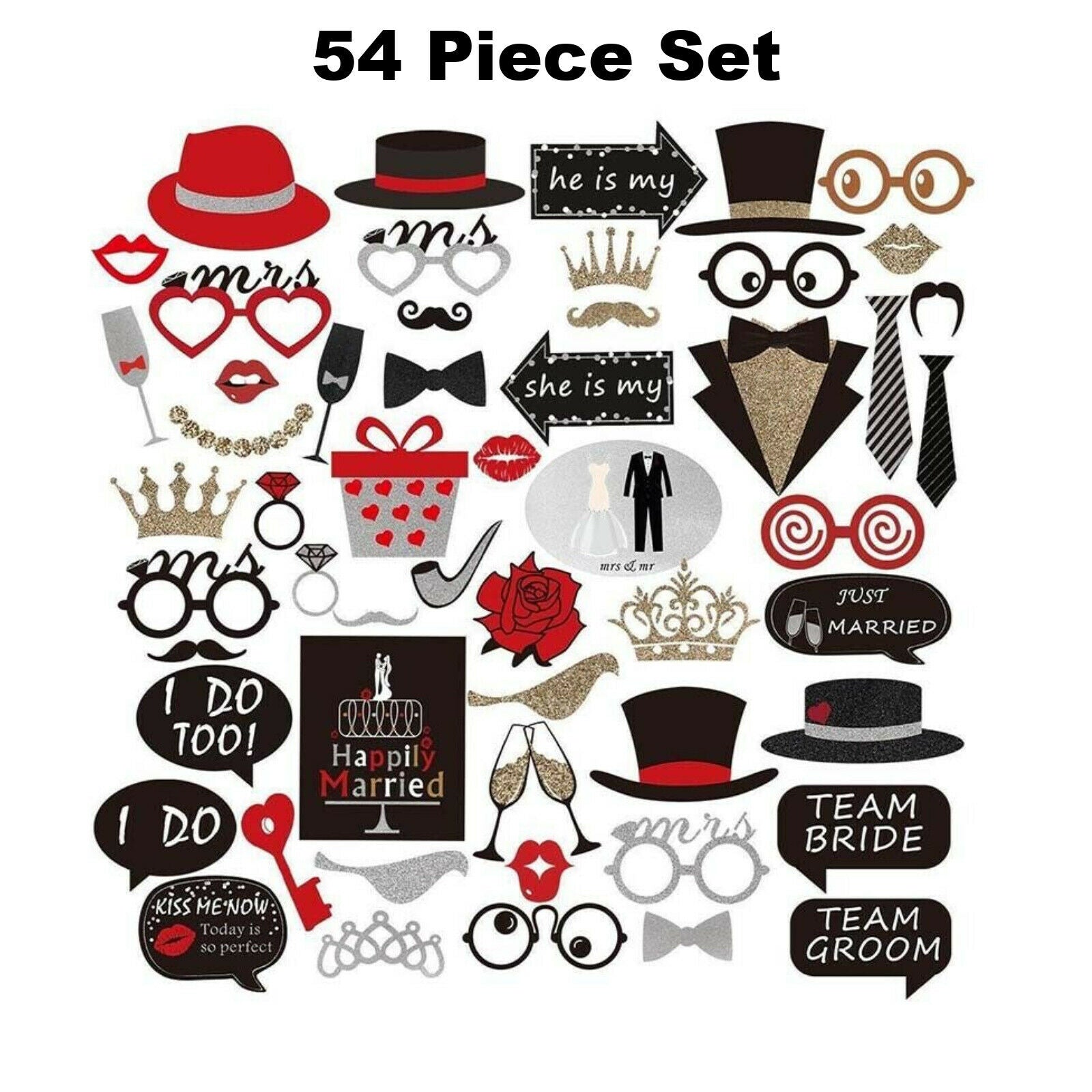 Wedding Photo Booth Props Kit