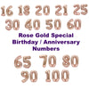 Rose Gold Birthday Decorations, Anniversary Balloons