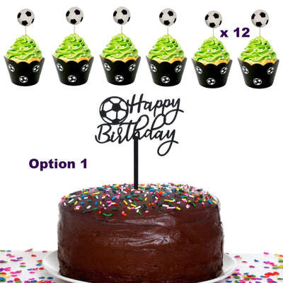 Soccer Cake Toppers and Cupcake Toppers, Kids Party Supplies