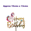 Unicorn Cupcake Wrappers, Happy Birthday Cake Toppers